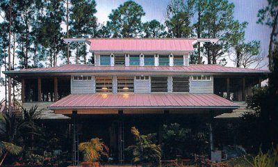 Ejemplo de una casa ecológica-tropical