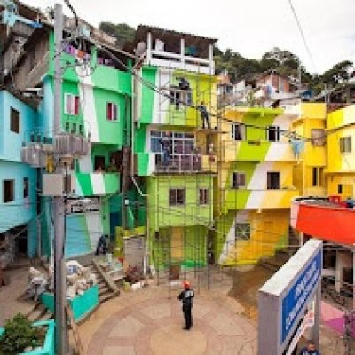 las favelas. barrios degradados