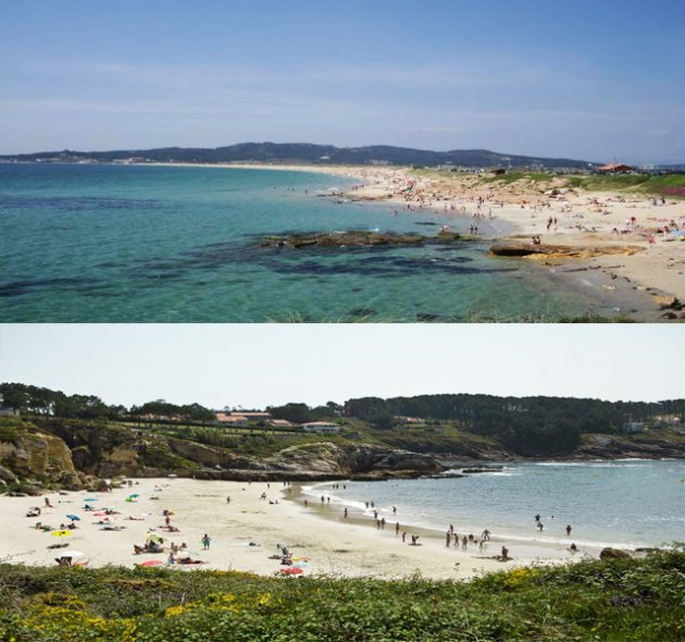 Las playas de Galicia en las rías