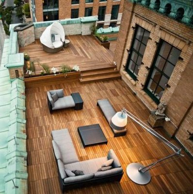 Pavimentos de madera para terrazas exteriores