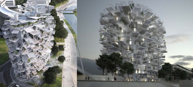 Una torre de apartamentos en la que podrás aparcar tu vehículo volador en la terraza 