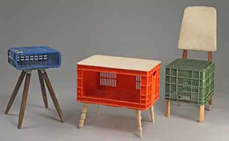 Ideas para convertir unas simples cajas de plástico en bonitos muebles
