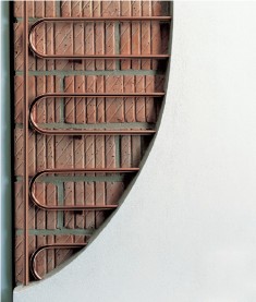 Un sistema de calefacción por pared mediante tuberías de cobre 