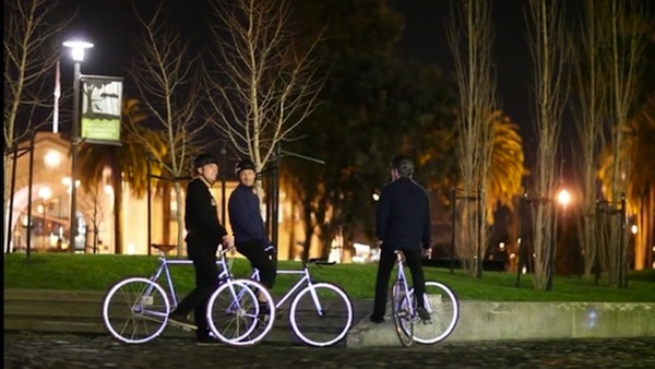 Una bicicleta reflectante