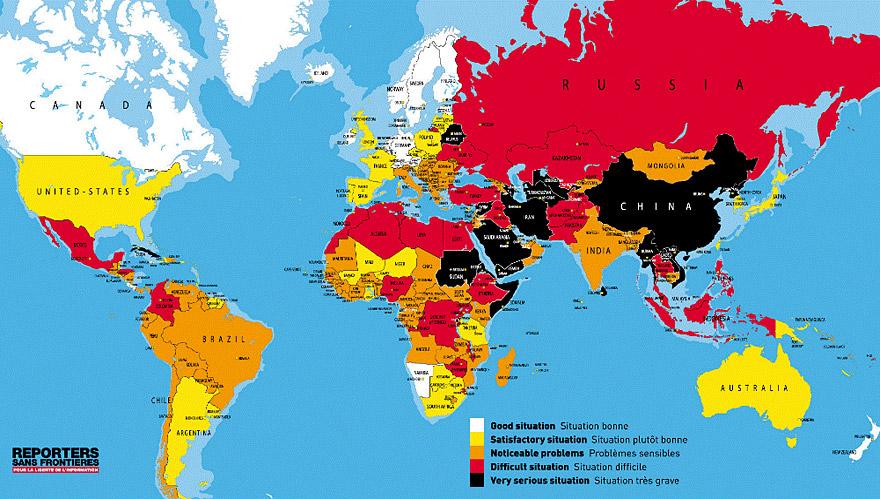 La idiosincrasia de distintos países del mundo vista a través de algunos mapas 