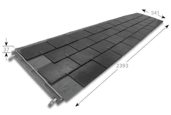 Nuevos paneles solares térmicos con acabados de pizarra para revestimientos. 