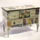 Mueble forrado con papel de periodico